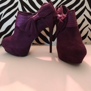 Bakers ankle boots stiletto purple